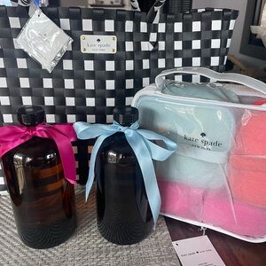kate spadeSet with Pink and Blue Accents, two drumming bottles of ED perfume